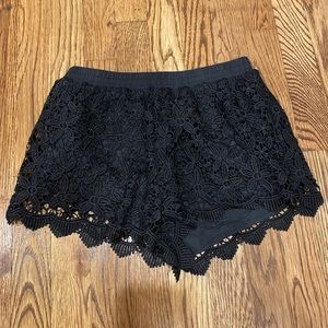 Black Lace Shorts